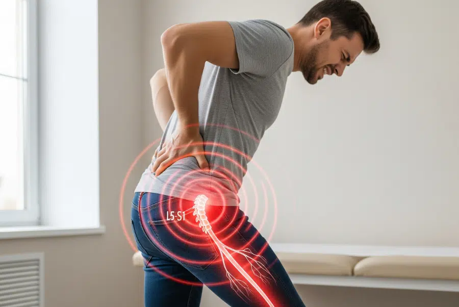 Man experiencing herniated disc nerve pain Yorktown VA