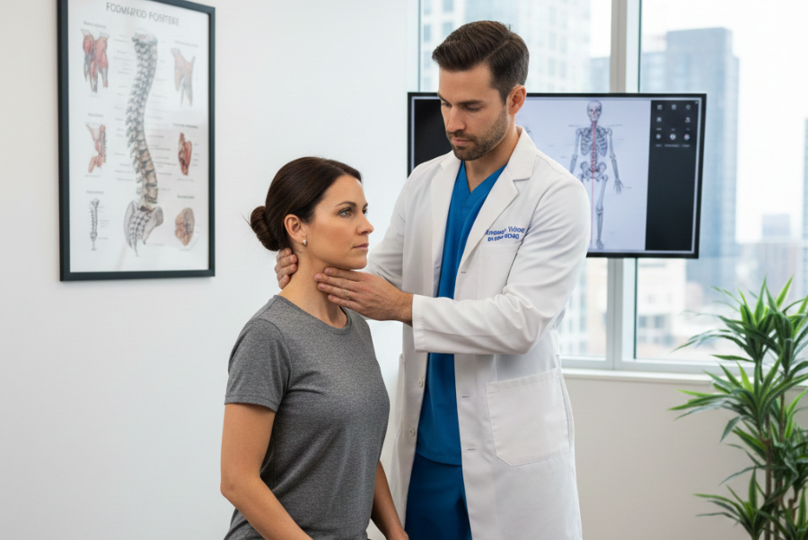 Neck pain and headache treatment by chiropractor in Yorktown VA