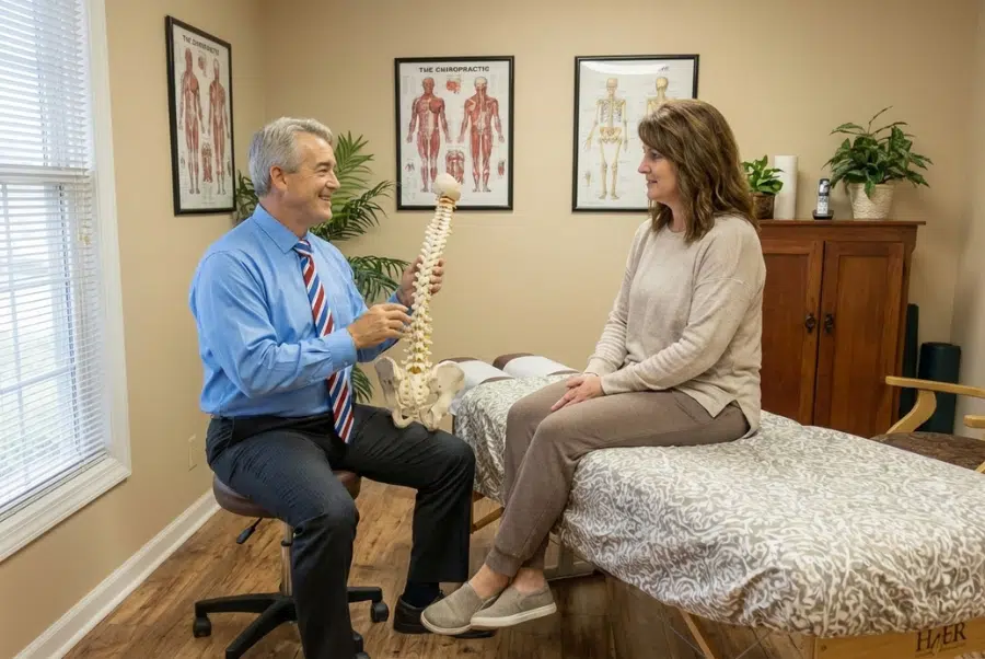 chiropractic care Yorktown VA consultation calm clinic environment