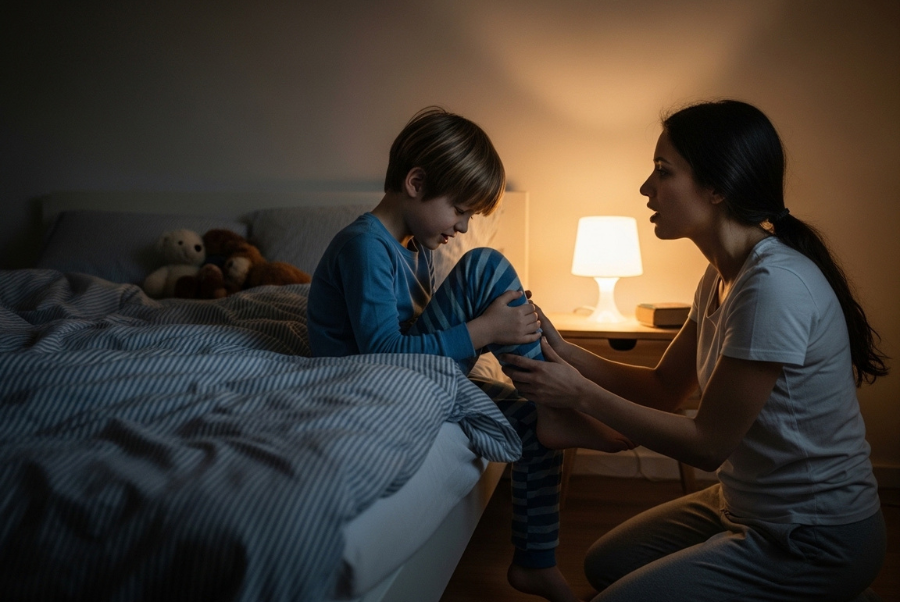 child leg pain at night growing pains chiropractic evaluation